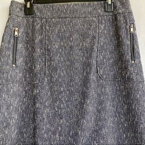 Ann Taylor  gray twill skirt Sz 8